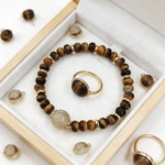 尚尚迁黄虎眼金发晶手链diy手工文玩批发天然手串爆款饰品