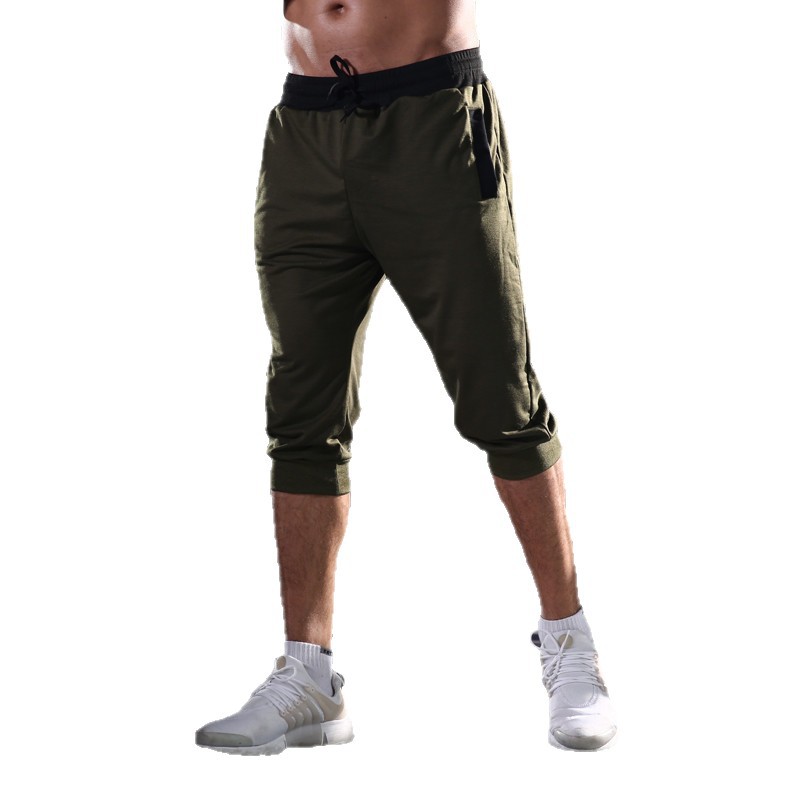 Nuevo 2022 pantalones casuales para hombres de color sólido sin planchar pantalones de cinco puntos moda urbana Pantalones deportivos de cintura media