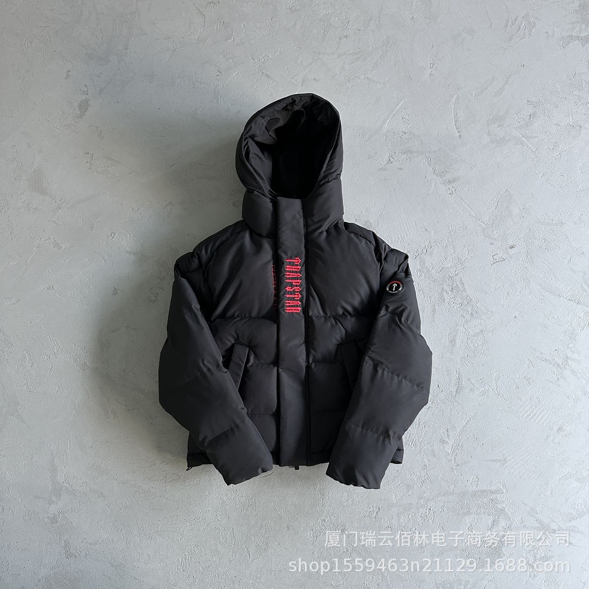 Trapstar Puffer Jacket Embroidery Black