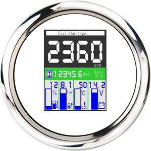 85mm 5-i-1 Multifunksional Göstərici: Taxometr, Yağ, Gərginlik, Təzyiq, Su, 12V/24V
