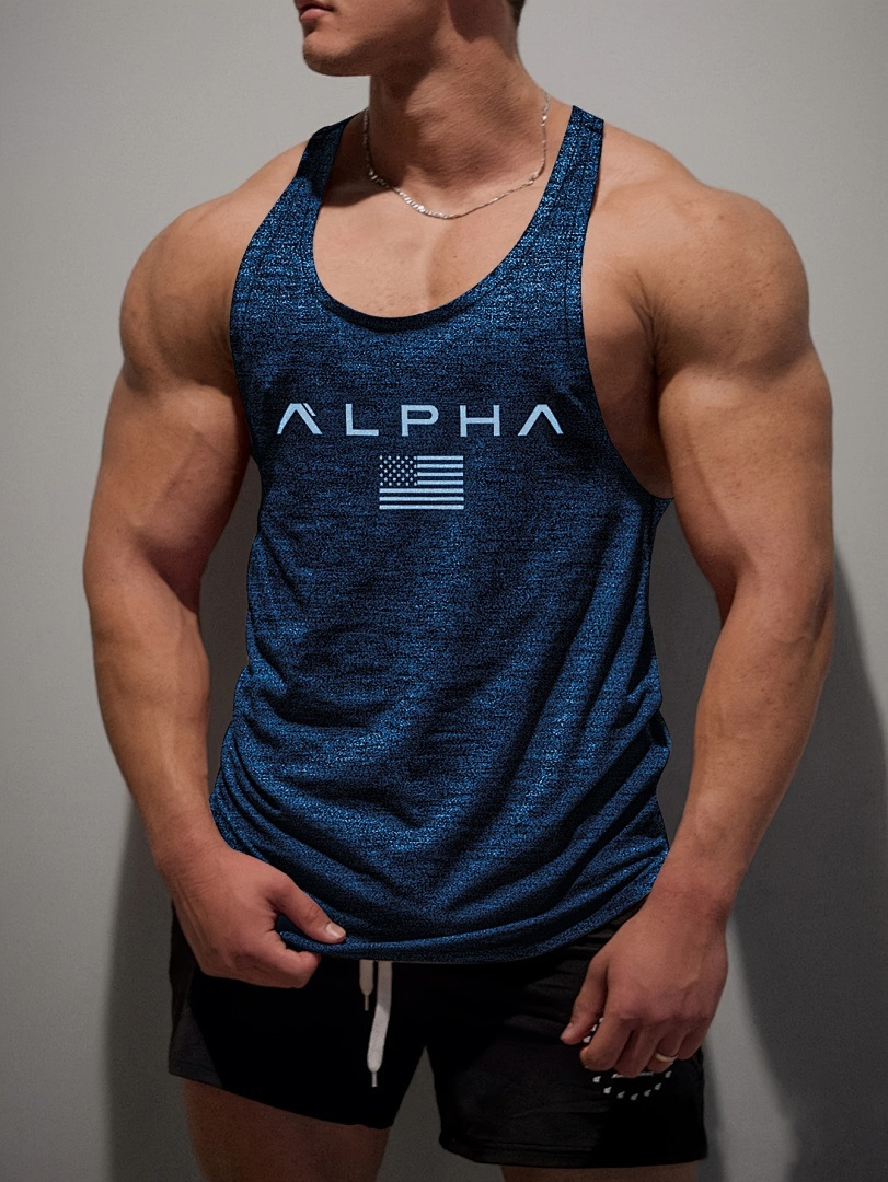 Men's Fitness Vest Loose Sleeveless Top For Sports Running Basketball Training_viptrois.com