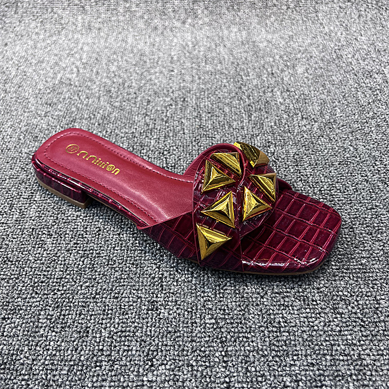 Damenpantoffeln2023 Neue flache Sommersandalen, Damenoberbekleidung, vielseitige Hausschuhe in Übergröße_voghion.com