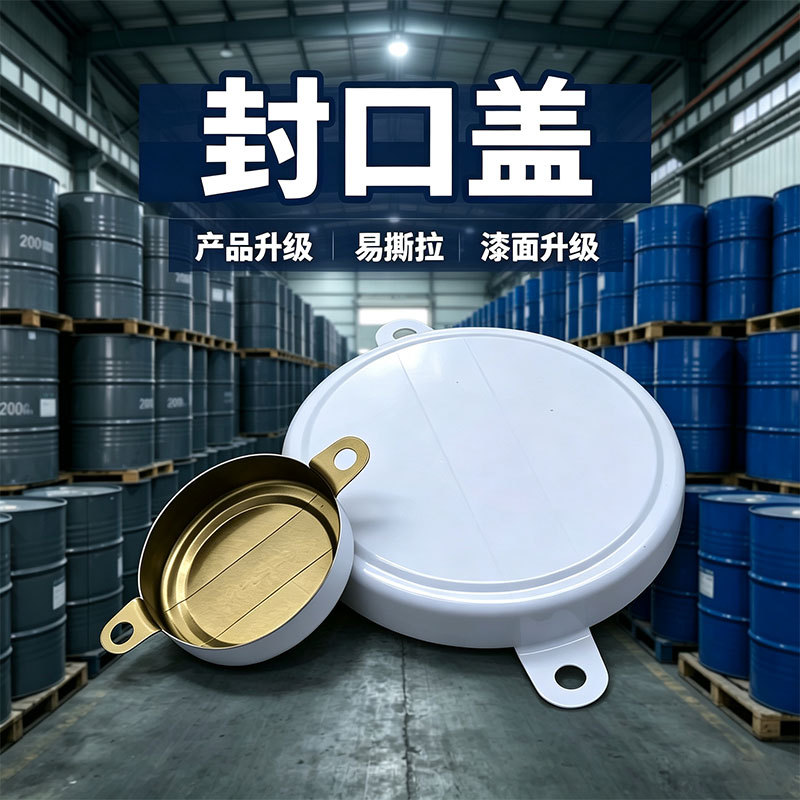200L升铁桶封口盖 防盗盖 金属封口盖 可印刷LOGO 铁皮桶盖防尘盖