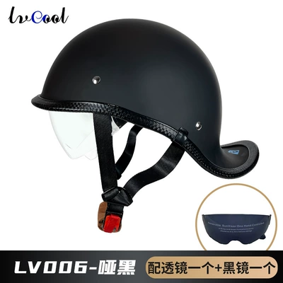 Motosiklet kaskı (dəbilqə) – electric motorcycle helmet lightweight - 006-dumb-black-with-lens-black-mirror-m