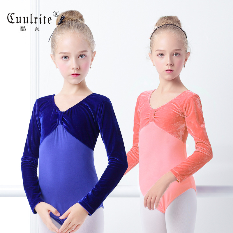 Children's Dance Clothing, Girls' Practice Clothes, Autumn and Winter Long-Sleeved Girls' Chinese Dance Examination Clothes, Body Ballet Dance Clothes Children's Dance Clothing, Girls' Practice Clothes, Autumn and Winter Long-Sleeved Girls' Chinese Dance Examination Clothes, Body Ballet Dance Clothes