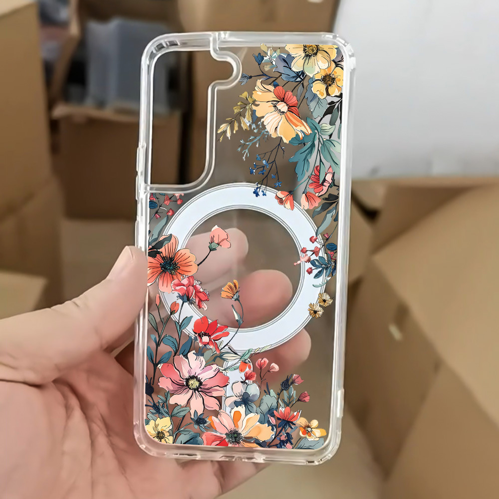 40g Weight Samsung Applicable Brands Phone Cases Classification PC, tpu Material Flower Pattern Simple Style, Classic Style Style PC Tpu Flower Simple Style Classic Style Phone Cases Phone Accessories 14