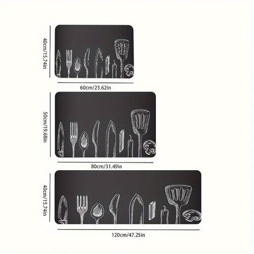 American-style kitchen-specific water-absorbing mat set—dirt-resistant, wear-proof, home-use doormat for entryway and front door decor—dropshipping available