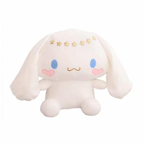 Internet celebrity ins star garland big eared dog small white dog plush toy wholesale cartoon backpack doll gift