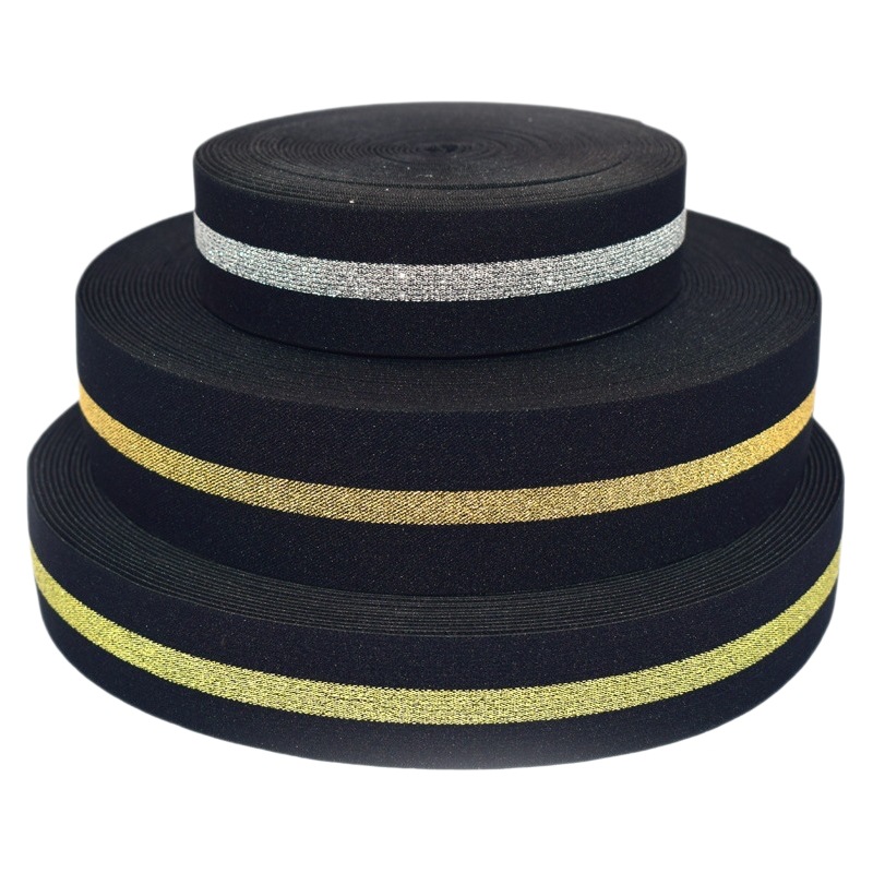 金银葱松紧带金银丝橡筋锦纶内衣弹力舞蹈服装辅料裤腰带松紧带