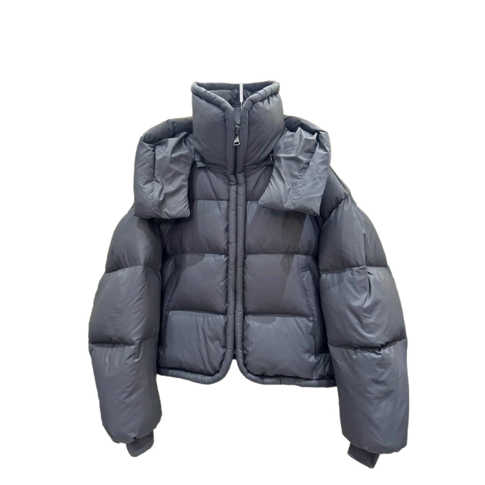 Corea del Sur suelta con capuchón de pluma para mujeres corto invierno de 2025 nuevo tipo grueso calentamiento pan chaqueta de algodón abrigo image 5