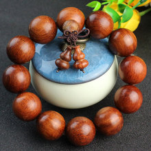 厂家批发缅甸花梨木手串大果紫檀红木佛珠男女手饰品一件代发货源