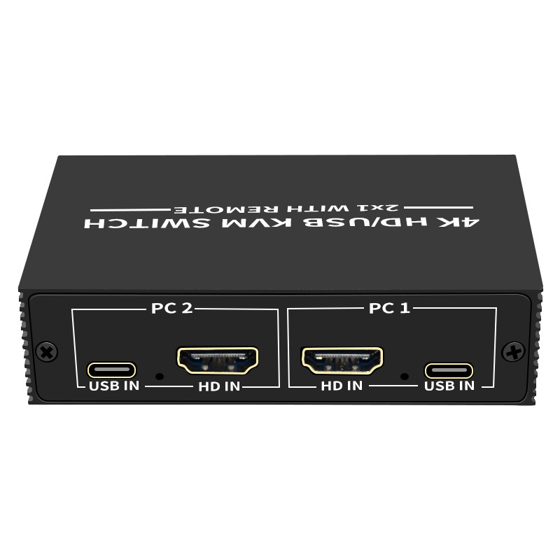 4K USB HDMI KVM スイッチ 2X1 HD HDMI スイッチャー USB キーボードとマウス共有デスクトップ制御|undefined