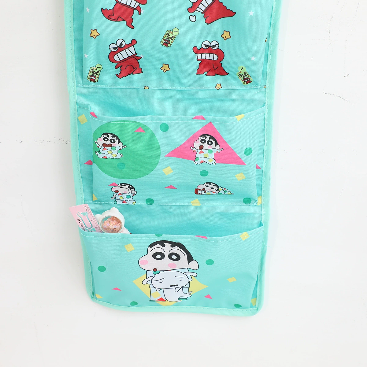 Cartoon long storage system, hanging organiser, storage bag, 4 cells, cotton and linen