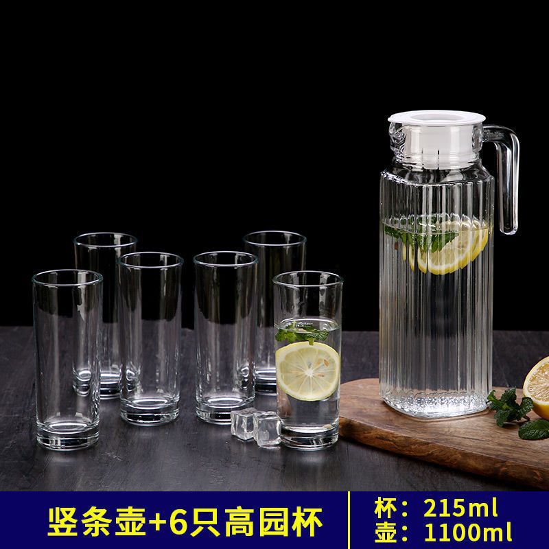 Gran capacidad gruesa de vidrio sin plomo hervidor de agua fría hervidor de bebida hervidor de agua fría hervidor de jugo de frutas botella de agua doméstica