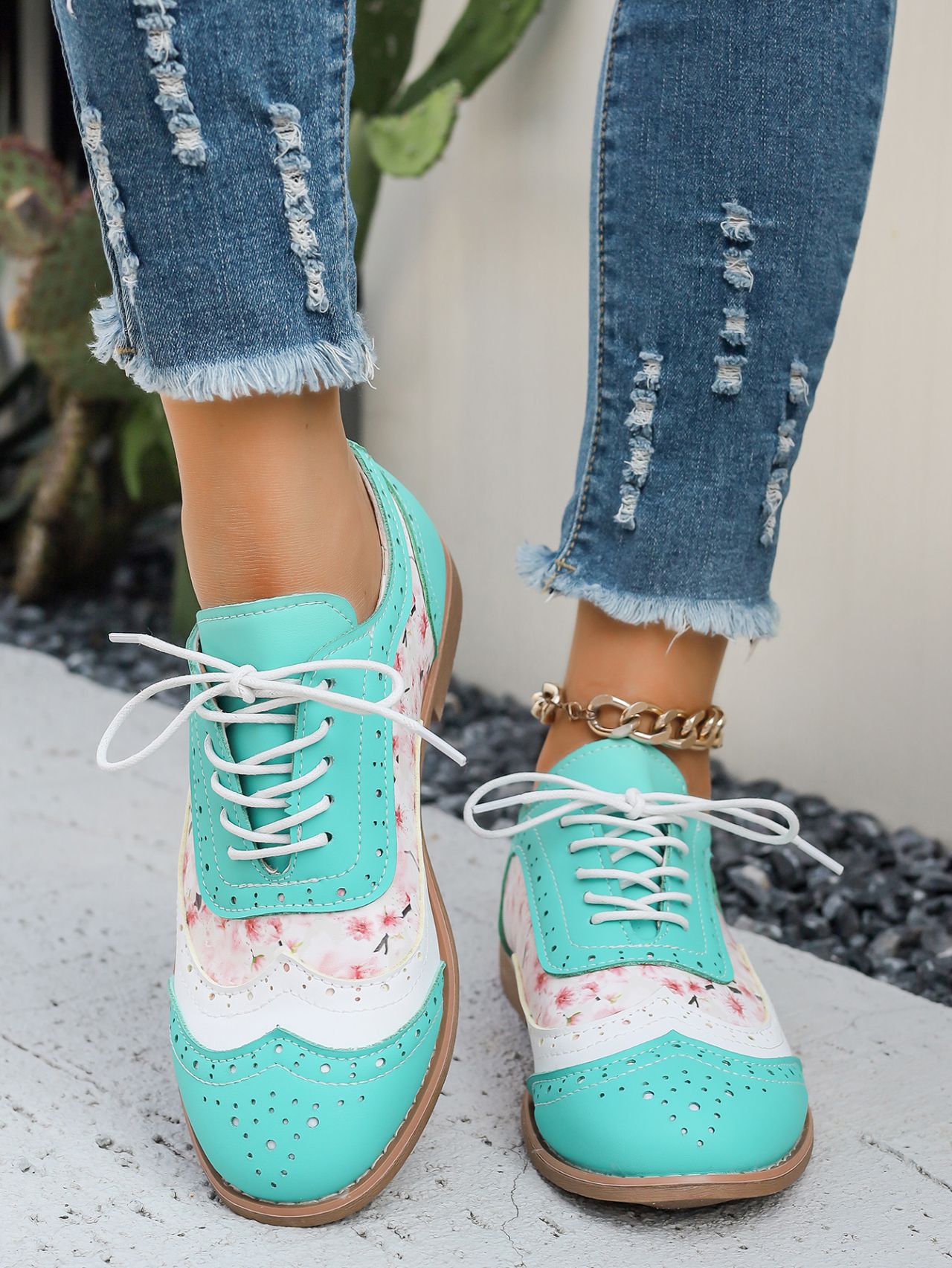 Dámské boty ve stylu brogue, velké velikosti_voghion.com