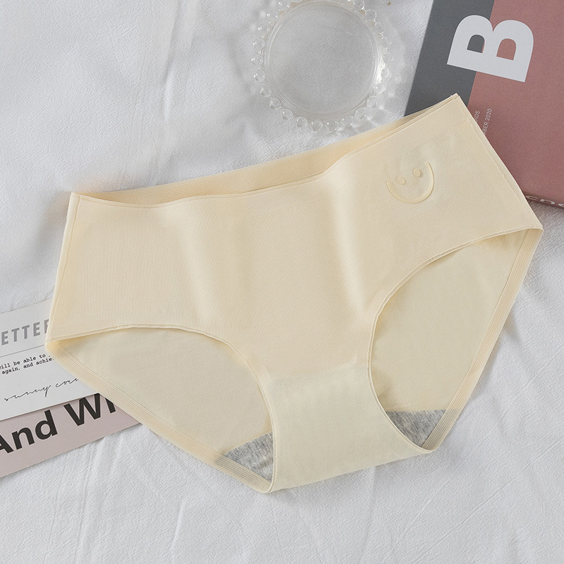 Ropa interior de niña de algodón puro Pantalones cortos de triángulo de entrepierna antibacteriana de algodón de cintura media para mujer Pantalones cortos deportivos transpirables Ropa interior de niña sin costuras