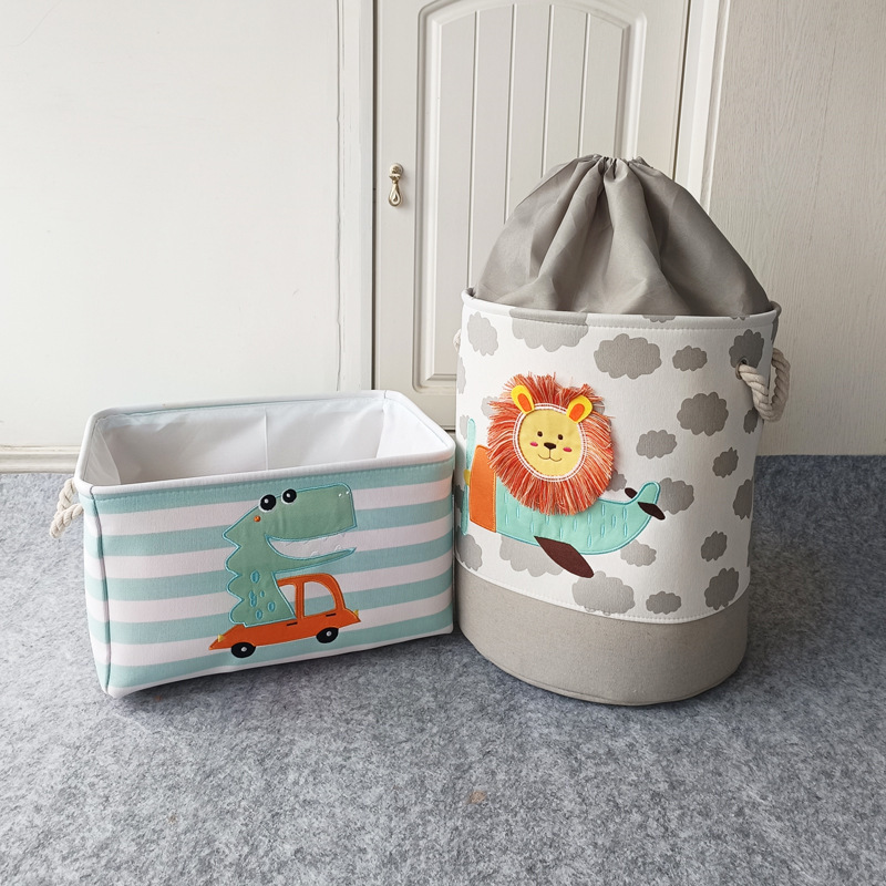 子供のおもちゃはかごの布芸を収納して、赤ちゃんのぬいぐるみの収納かごの漫画の大容量の収納ボックスの桶を厚くします。|undefined