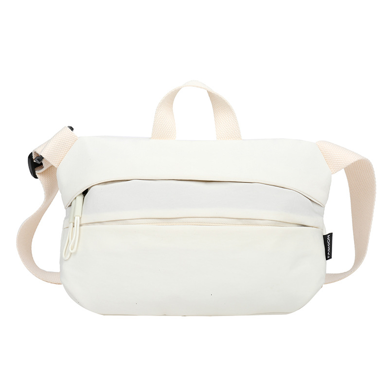 2025 nuevo bolso de nylon inclinado de moda nicho femenino sensación extranjera mochila de pecho de gran capacidad mochila de hombro