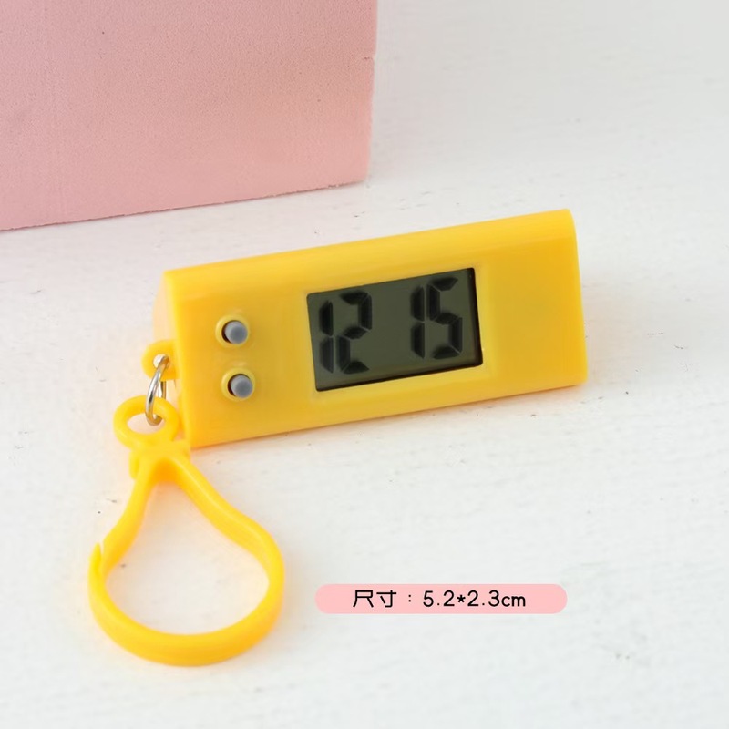 简约学生迷你电子小挂表钥匙扣计时器考试专用数字三角电子表数显|undefined