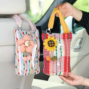 Fabric Creative Car Tissue Box Advanced Sense Car Hanging Car Paper Box Car Paper Box Car Paper Box Hanging Bag Goddess