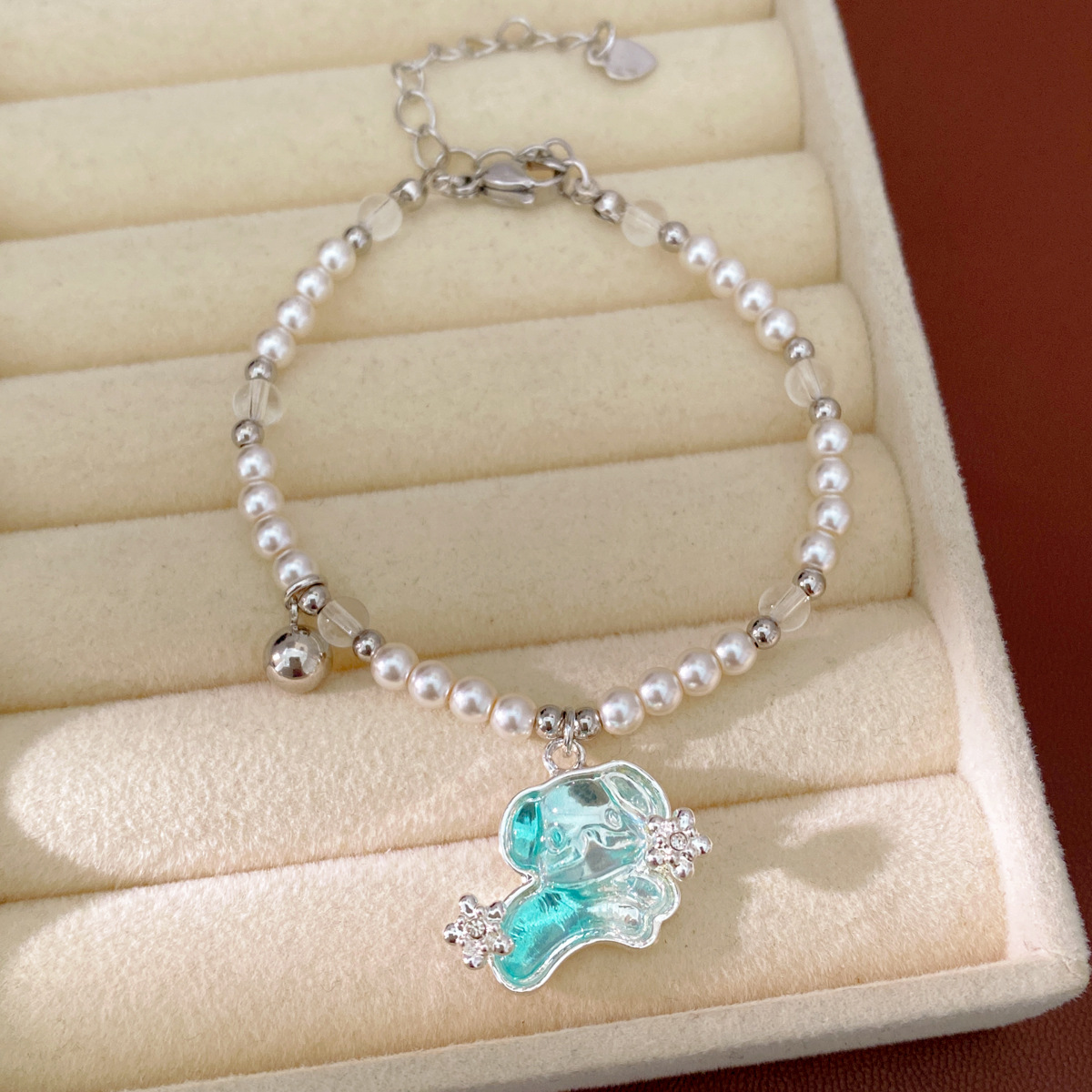 Resina de perlas de perros collar de perlas de lujo ligero nicho clavícula encantadora moda casual conjunto de joyas versátiles mujeres image 9