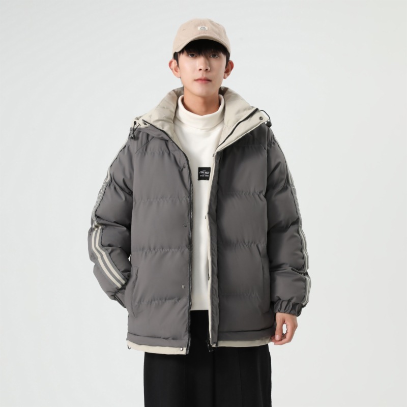 Men's Thickened Cotton Padded Jacket Loose Fit Oversized Coat_voghion.com