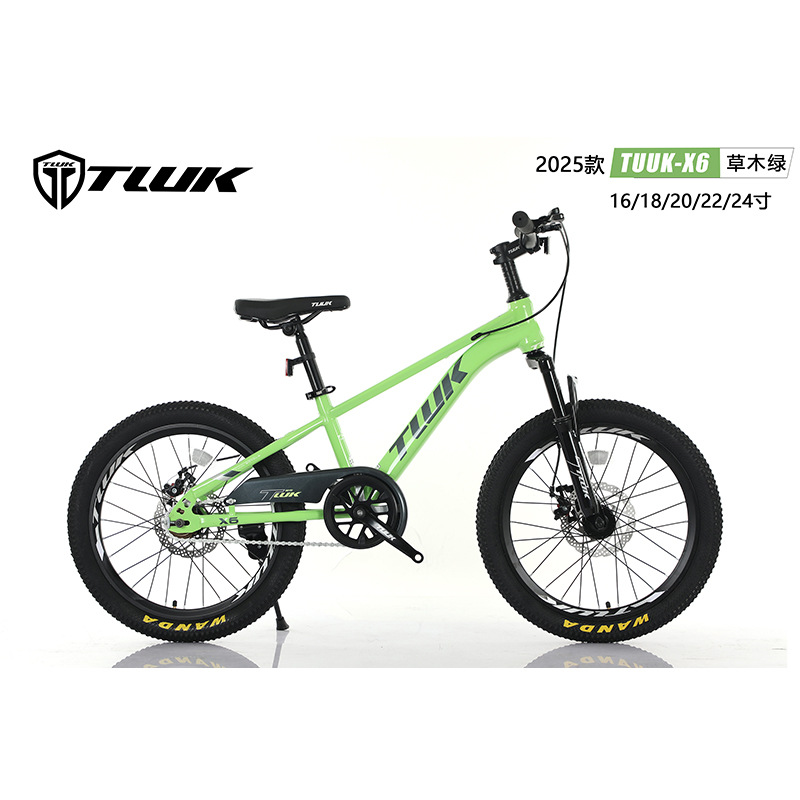 Bicicletas X6 al por mayor 16 / 24 pulgadas de velocidad única para niños y niñas bicicleta de montaña estudiantes de bicicleta de montaña