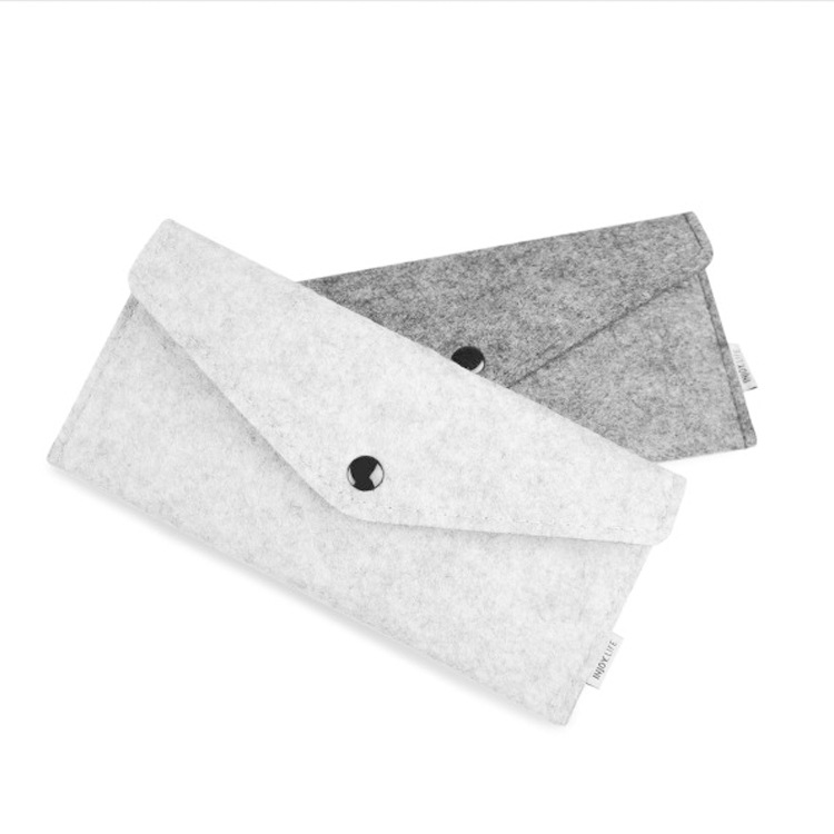 横款笔袋可定样式毛毡红包按扣款毛毡包厂家供应卡包可印LOGO