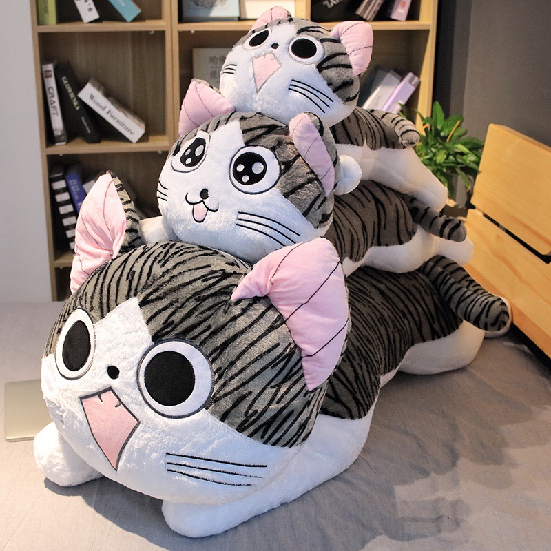 Juguete de peluche de gato de queso Muñeca de gato de queso Almohada Habitación privada Muñeca de gato dulce Regalo de cumpleaños