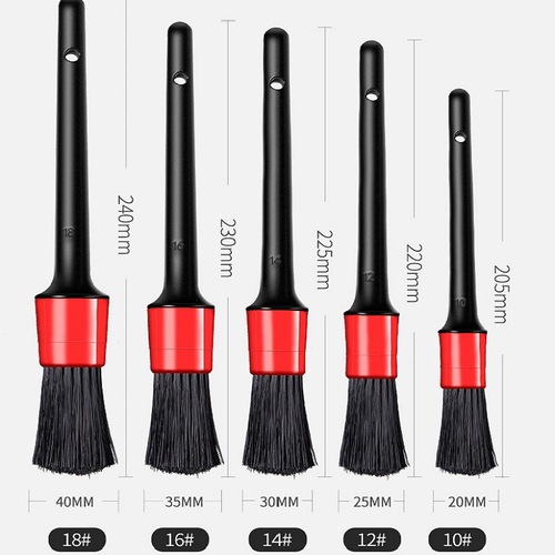 Car beauty brush, car air conditioning outlet brush, 5-piece set, multi-functional cleaning brush, car washing and maintenance gap brush