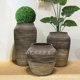 批发复古种植花盆绿植阳台庭院别墅商场大花缸装饰售楼部种植摆件