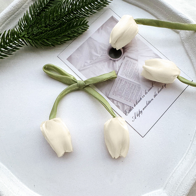 Ins estilo simple cinta larga doble capullo tulipán bricolaje ropa todo-fósforo sombreros accesorios para el cabello femenino accesorios al por mayor