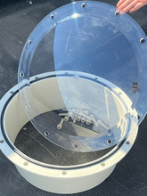 喷淋塔观察窗配件检查口PC透明盖视窗口法兰人孔 DN400 DN500