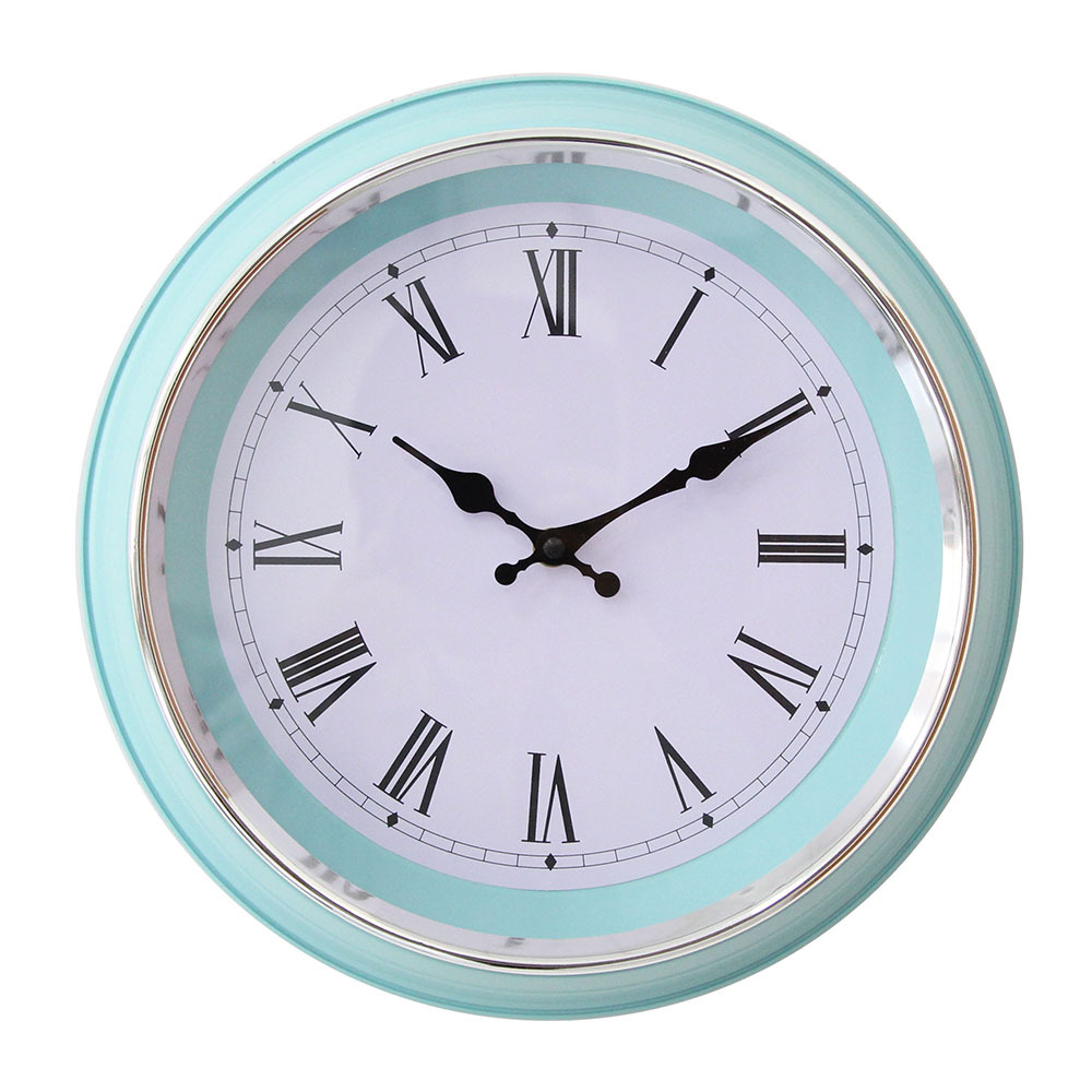 Reloj de pared vintage de 12”, estilo nórdico, plástico y cristal, redondo, para sala, dormitorio u oficina