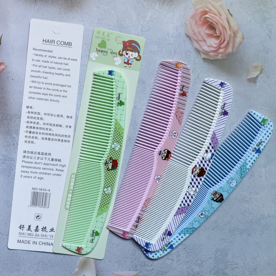 Shumeijia peine peine fábrica suministro directo dibujos animados linda niña cuidado de peluquería portátil impresión doméstica antiestática