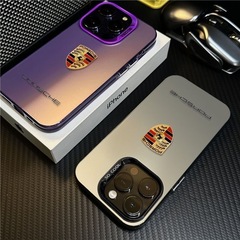 ポルシェの車の標識はアップルの15 iphone13の携帯のケースの16plusのアイデアの12promaxの高級感の14を適用します。