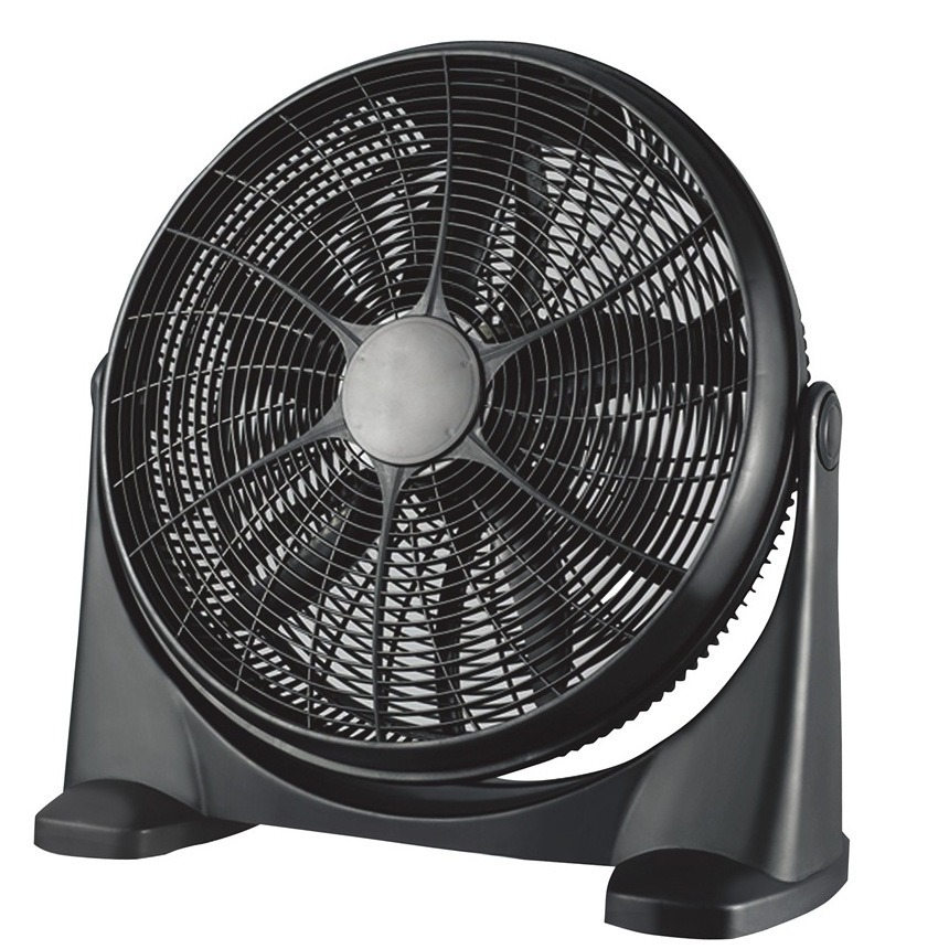 Venta directa de fábrica Ventilador de piso de escritorio doméstico de 20 pulgadas Ventilador de piso de bajo ruido de plástico completo Ventilador de piso de viento fuerte