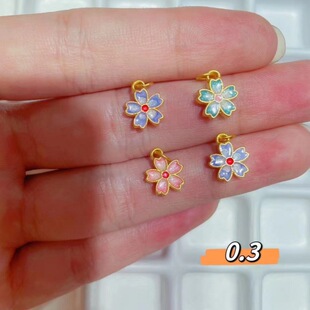 Water Shell Gold Live Supply 5D Cyanide-Free Fine Gold National Trend Pendant 999 Pure Gold DIY Gold Small Accessories