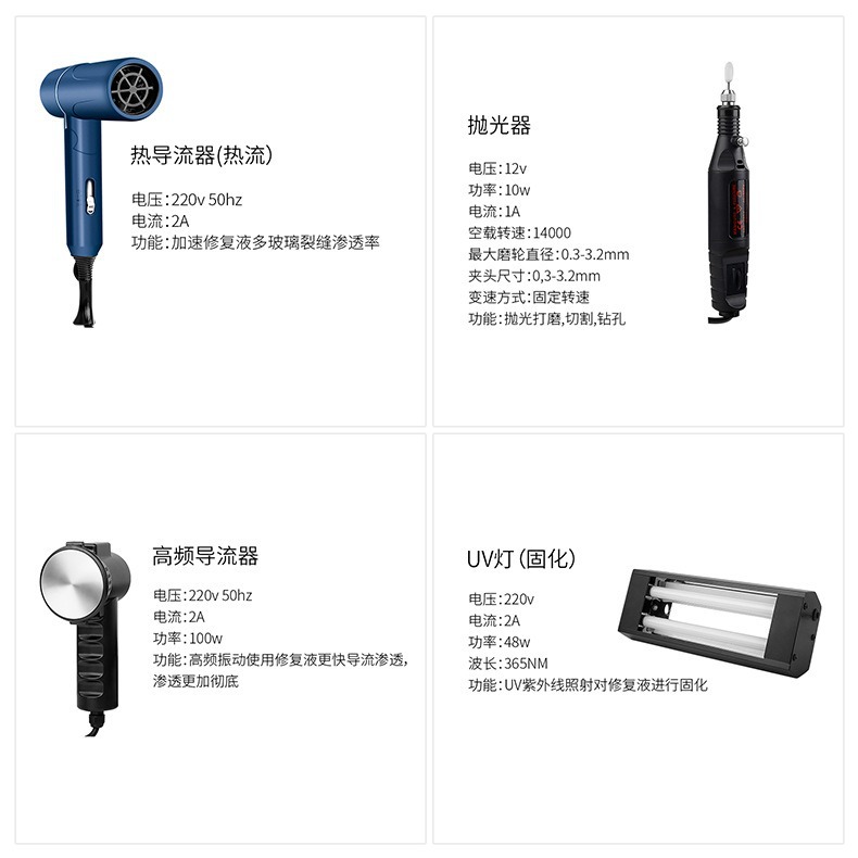 Auto glass crack intelligent repair free drilling can repair 90cm crack free training 5 minutes repair completed