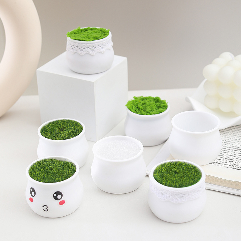 手工编织花盆栽迷你加厚花盆车载diy塑料毛线摆件桌地摊工厂批发|undefined