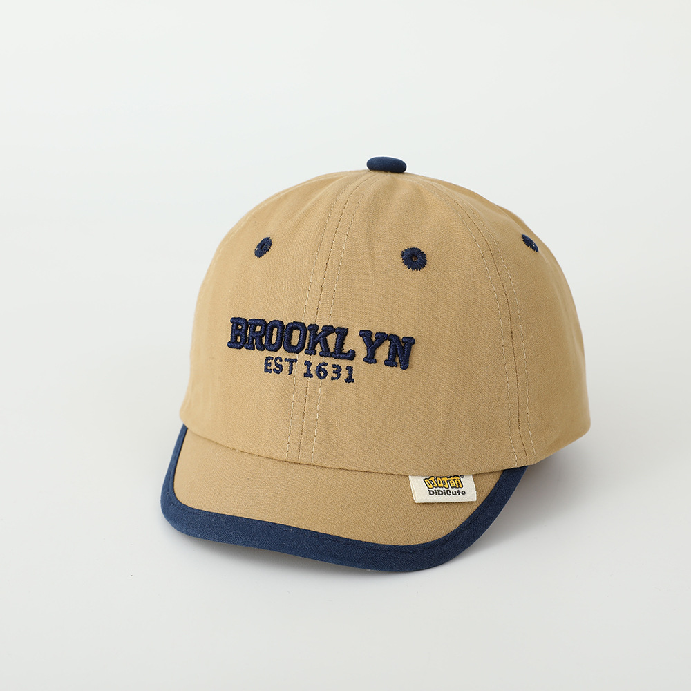 2025 primavera sombrero de niños bordado letras sombrero de béisbol bebé sombrero de bordes cortos sombrero de boca de pato sombrero para niños y niñas sombrero de sombrero