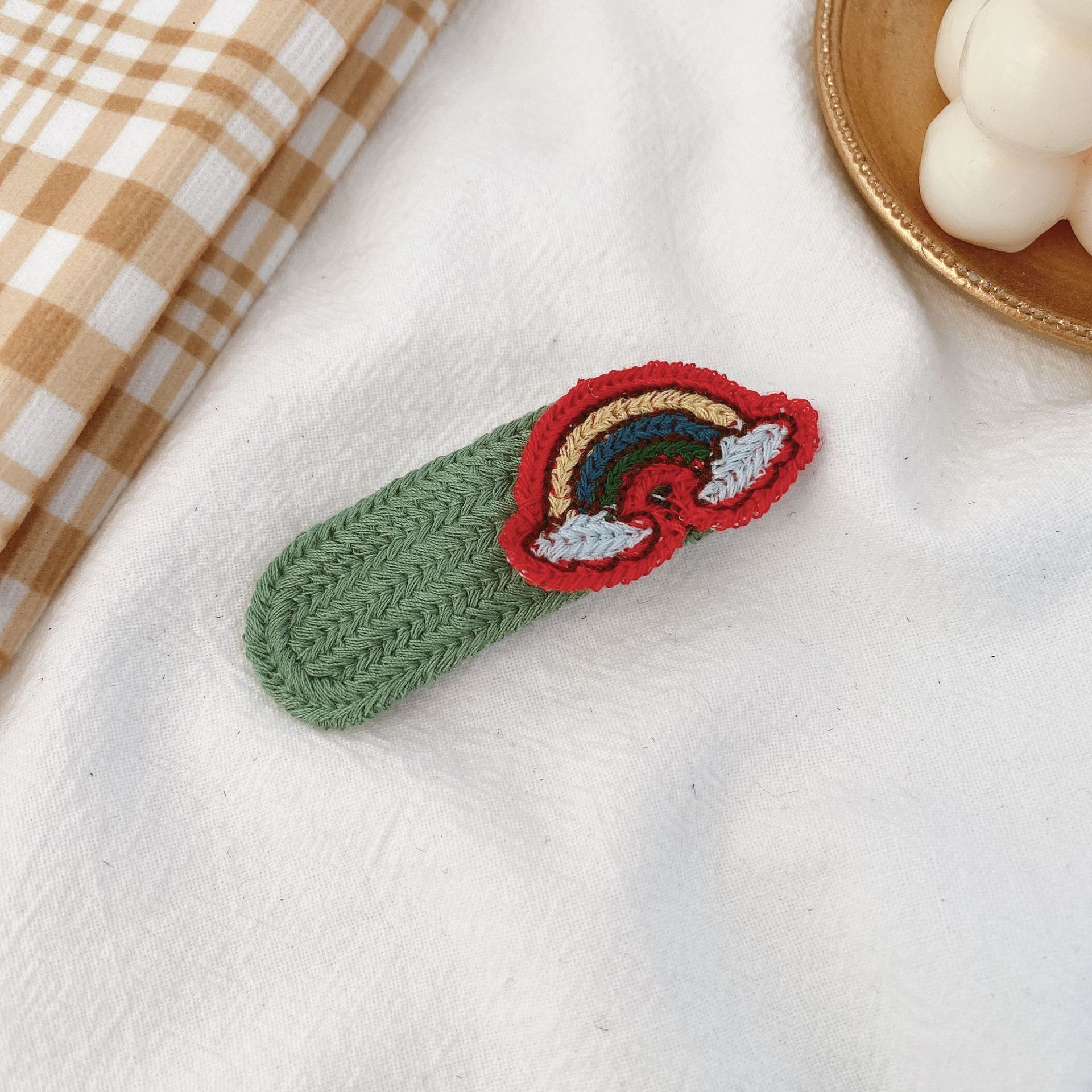 Horquilla peluda de las mujeres sombreros de estilo coreano lindo tejido de horquilla de pato amarillo flequillos clip pequeño lado otoño e invierno accesorios para el cabello mujeres