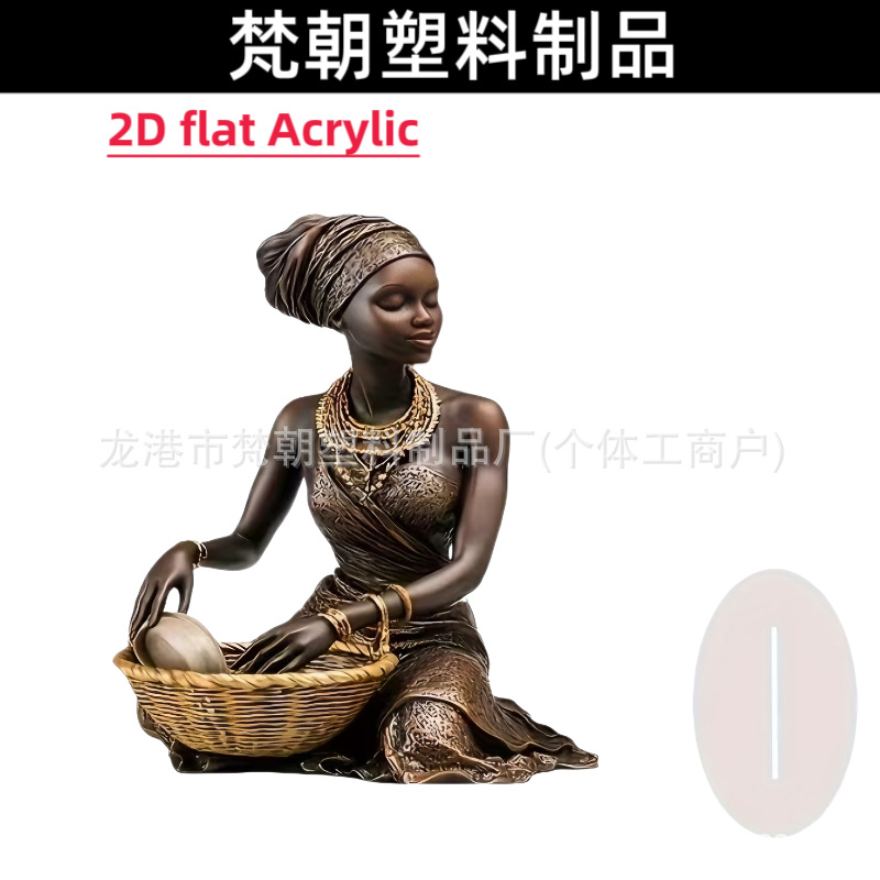 Decoración 2D plano 15cm acrílico negro estatua de mujer exótica decoración adornos de escritorio para el hogar image 28