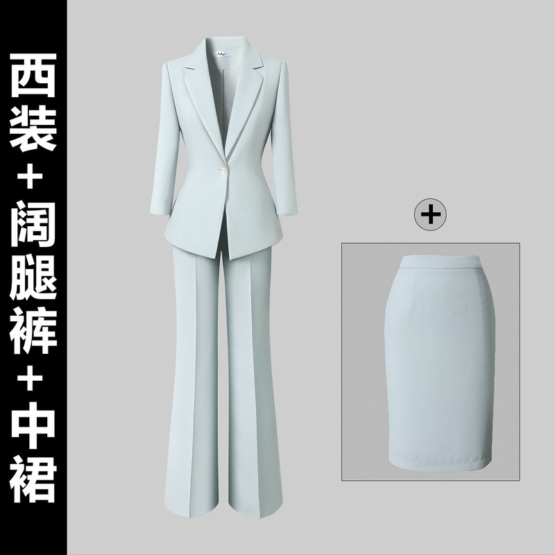 秋季职业西装套装女正装气质时尚七分袖西服OL通勤上班经理工作服|undefined