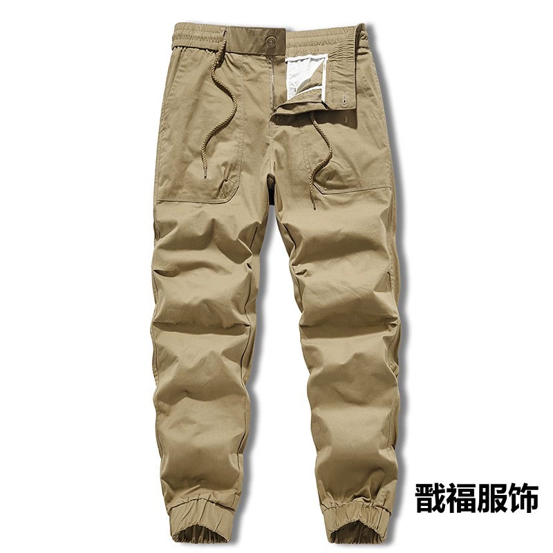 Весенне-летняя рабочая одежда из чистого хлопка с несколькими карманами, мужские спортивные повседневные брюки, американские повседневные брюки, уличные брюки-карго 2399