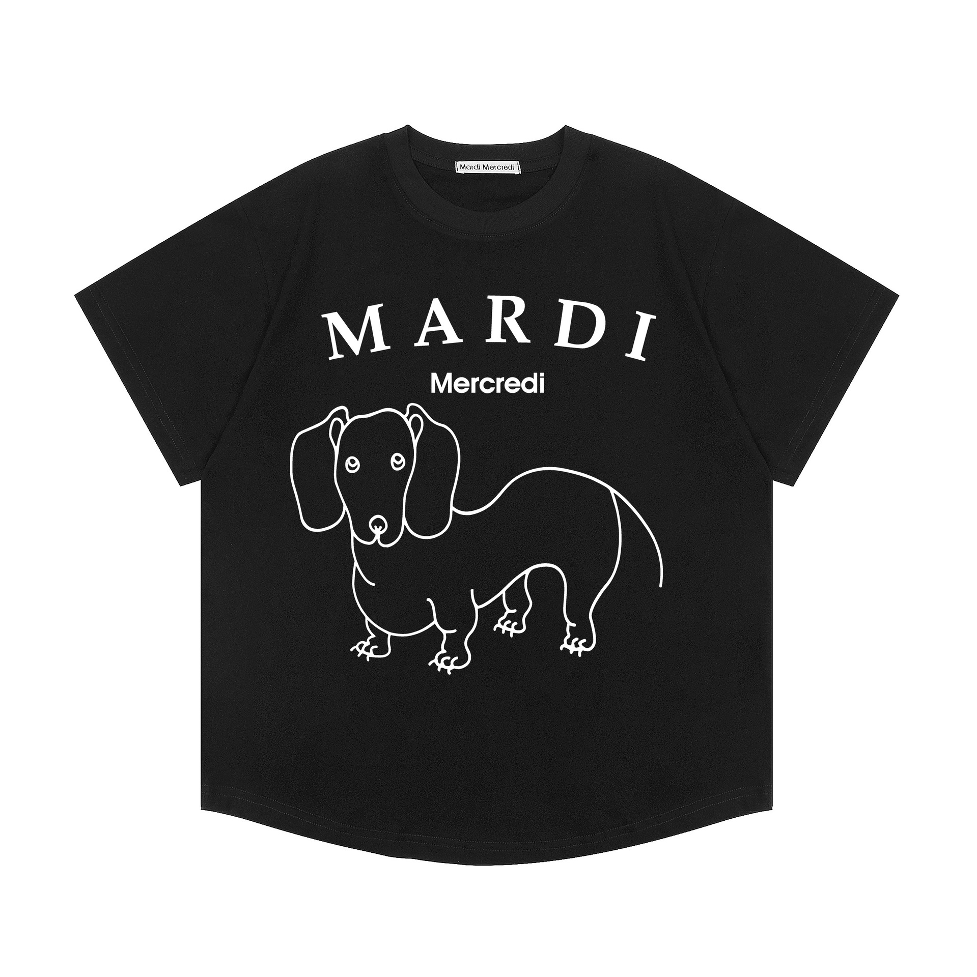 現物韓国潮牌Mardi半袖女性25夏新作デイジープリント丸襟純綿上着tシャツ代発