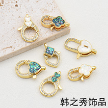 18K����΢����r������ɫ�ʯ���������朿�diy���Q���ɿ�