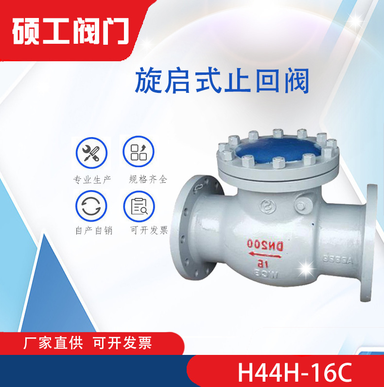 H44H-16C-25C 铸钢旋启式止回阀/法兰止回阀 止逆阀 DN80 100 150