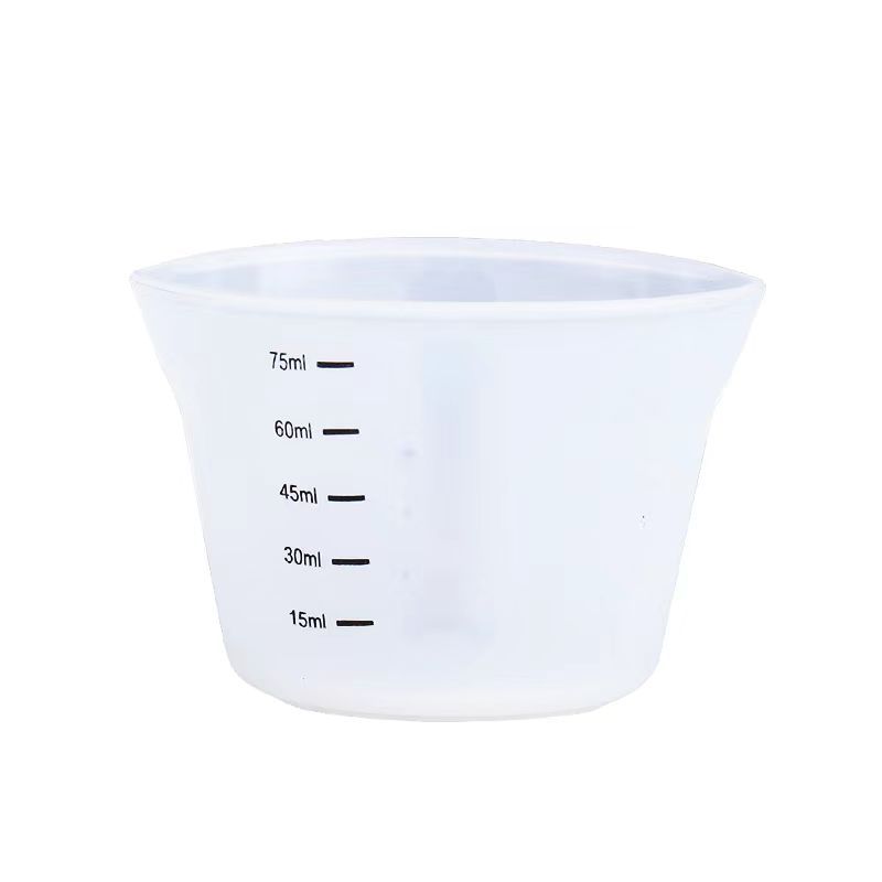 Taza medidora de silicona resistente a altas temperaturas, juego de tazas medidoras de líquidos de 125 ml y 250 ml, taza medidora graduada, herramientas de cocina para hornear, venta al por mayor