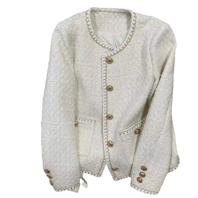 Демисезонная шерстяная куртка, стиль Chanel, французский стиль